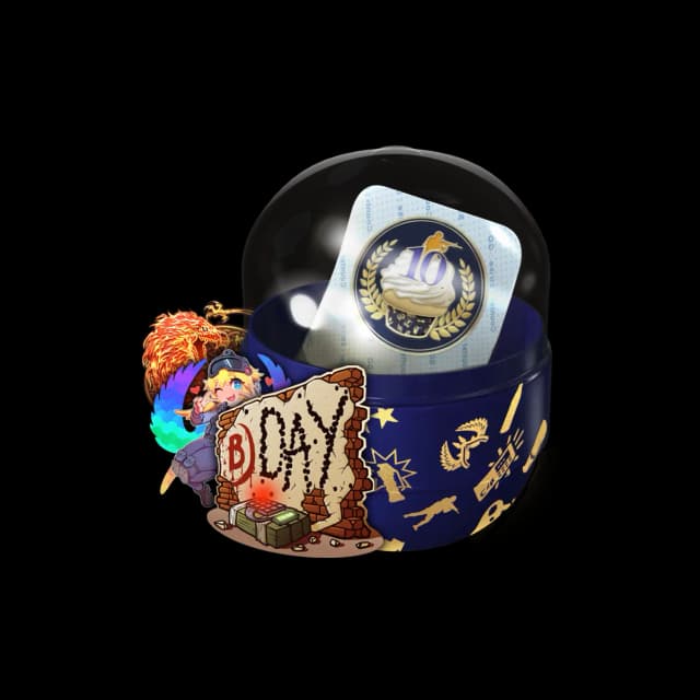 10 Year Birthday Sticker Capsule