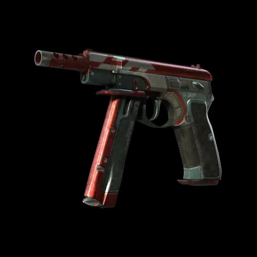 CZ75-Auto | Red Astor (Battle-Scarred)