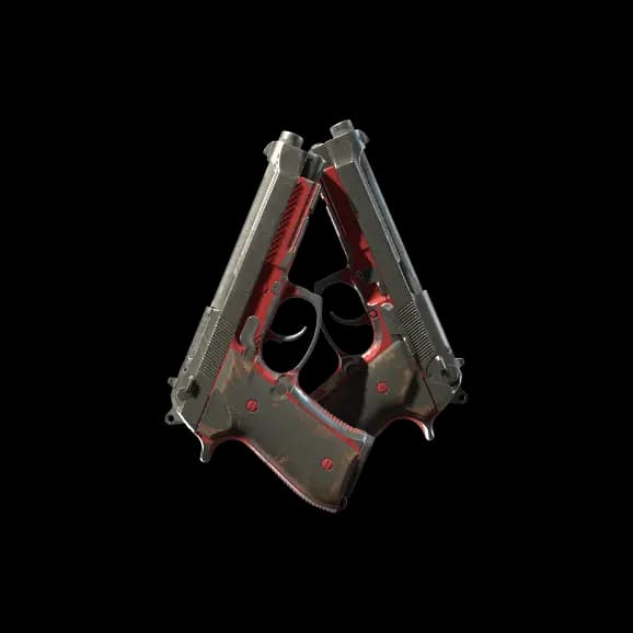 Dual Berettas | Panther (Battle-Scarred)