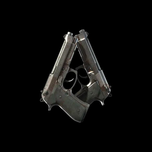 Dual Berettas | Rose Nacre (Battle-Scarred)