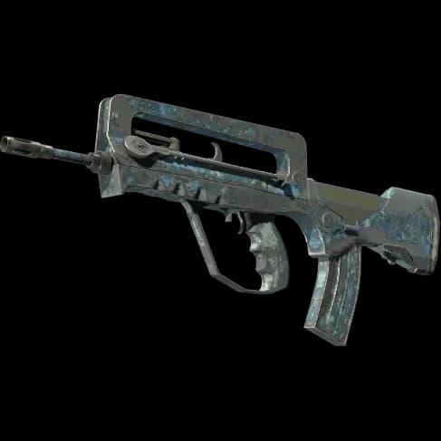 FAMAS | Cyanospatter (Battle-Scarred)