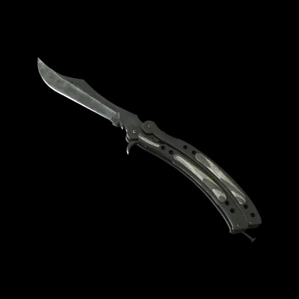 ★ Butterfly Knife | Black Laminate (Battle-Scarred)
