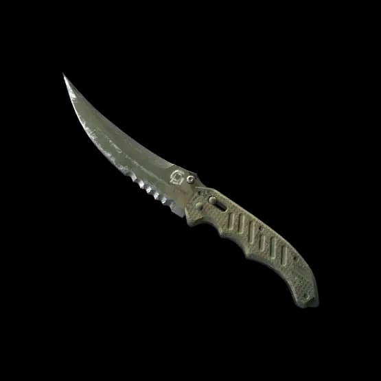 ★ Flip Knife | Safari Mesh (Battle-Scarred)