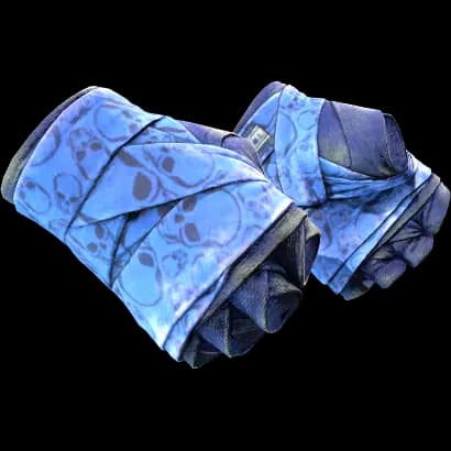 ★ Hand Wraps | Cobalt Skulls (Battle-Scarred)