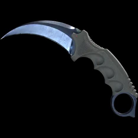 ★ Karambit | Blue Steel (Battle-Scarred)
