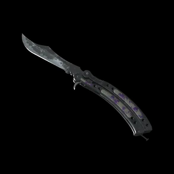 ★ StatTrak™ Butterfly Knife | Ultraviolet (Battle-Scarred)