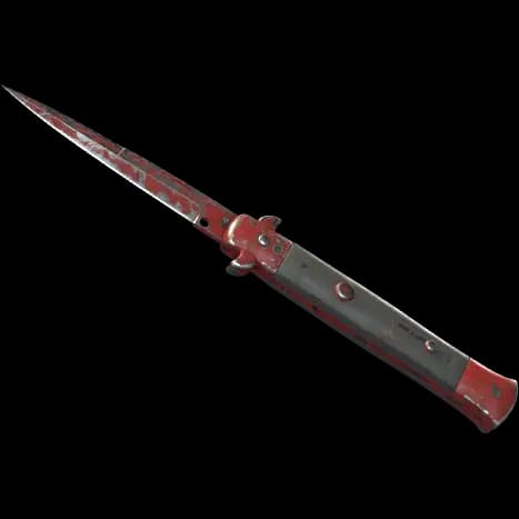 ★ Stiletto Knife | Crimson Web (Battle-Scarred)