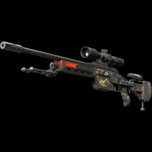 StatTrak™ SSG 08 | Dragonfire (Battle-Scarred)