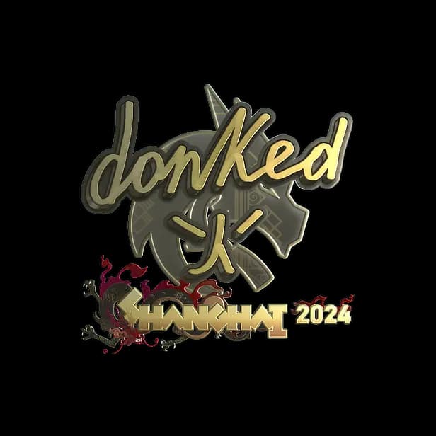 Sticker | donk (Gold) | Shanghai 2024