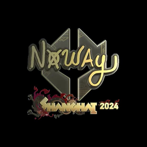 Sticker | noway (Gold) | Shanghai 2024
