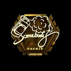 Sticker | somebody (Gold) | London 2018